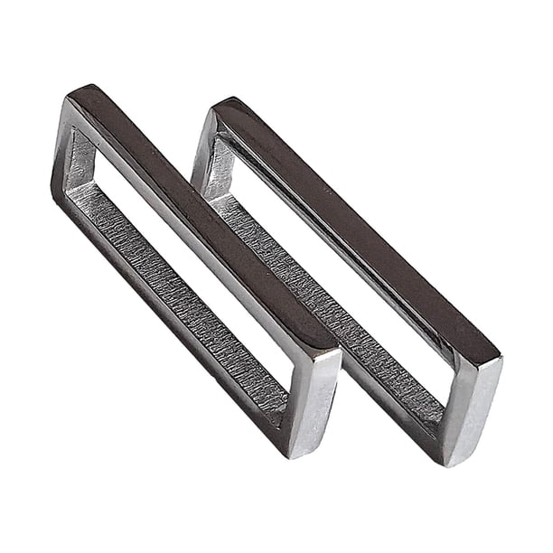 2 piezas de hebilla de retención de cinturón, hebilla de reparación, regalo, piezas de repuesto, actualización, rectangular pulido 22mm