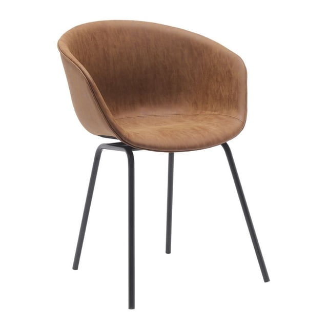SILLA TÁNIX CAFÉ TEXTURA PU/PP PATA NEGRA