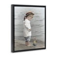 thumbnail image 2 of Stupell Industries Cottage Child on Beach Shore Black Floating Frame Canvas Art, 17 x 21, by Kendra Dew, 2 of 8