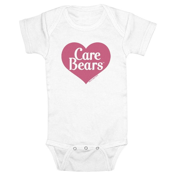 Infant's Care Bears Pink Heart Logo Bodysuit