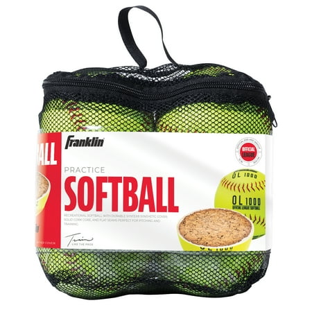 UPC: 0025725167142 | Franklin Sports 12 In. Official League Fastpitch Softballs Yellow 4 Pack