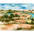 thumbnail image 2 of Wang, Melissa 32x26 Black Ornate Wood Framed with Double Matting Museum Art Print Titled - Sunset Village II, 2 of 4