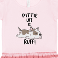 thumbnail image 3 of Inktastic Pittie Life is Ruff! Spotted Pit Bull Gift Toddler Girl Dress, 3 of 4