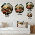 thumbnail image 4 of Designart "Retro Reverie in Red Mid Century" Transportation Oversized Wall Clock, 4 of 5