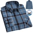 thumbnail image 5 of XDZJLR Men Shirts Long Sleeved Pure Wool Plaid Plus Size Fashion Tops, 5 of 5