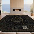 thumbnail image 2 of Design&I 3'x5' Washable Throw Rug Ultra-Thin & Non-Slip Skid-Resistant Small Raven Pentagram Mystical Runes Celtic Knot Frame Occult Doormat for Entryway, Kitchen, 2 of 7