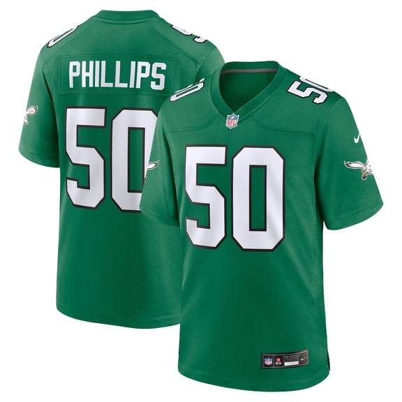 Men's Nike Jaelan Phillips Kelly Green Philadelphia Eagles Alternate 2 Game Jersey