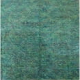 thumbnail image 1 of Ahgly Company Indoor Square Mid-Century Modern SeaGreen Oriental Area Rugs, 5' Square, 1 of 6