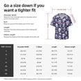 thumbnail image 2 of Salouo Skull flower crystal Pattern Cuban Collar Shirts for Men Button-Down Shirt Men's Short Sleeve Shirts Hawaiian Shirts Casual Shirts -X-Large, 2 of 6
