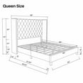 thumbnail image 4 of Nathaniel Home Aliyah Velvet Upholstered Wingback Tufted Platform Bed, Queen, 4 of 6