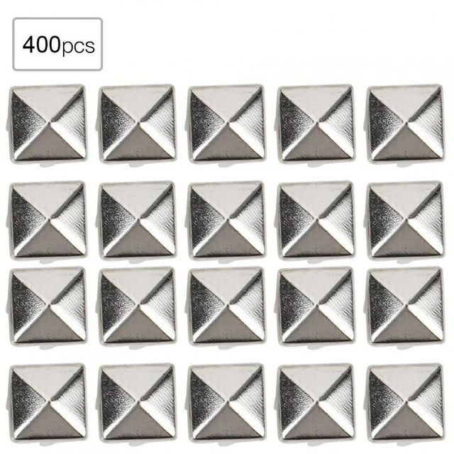 FAGINEY 400 Sets 4MM-7MM DIY Leathercraft Spike Rivets Square Spike Studs Bags Shoes Belt Accessories,Spike Rivets,DIY Leathercraft Rivets