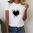 thumbnail image 5 of Tbopshirt Valentine's Day T-Shirts for Women Short Sleeve Graphic Tees, Plus Size Tops,Valentines Day Fashion Crewneck Printing Love Heart T-Shirt Casual Loose Womens Tops S-XXXL, 5 of 6