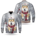 thumbnail image 3 of Playful Akita Welcomes Winter Snowy Day with Cardinal Bird All Over Print 3D Baseball Jacket Inu Dog Lover Bomber Jacket Softball - 12017, 3 of 6