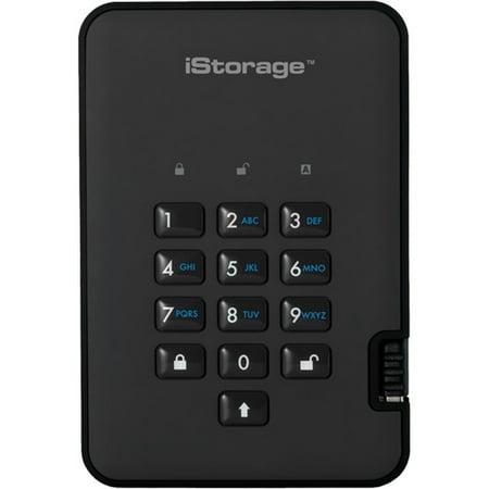 Istorage 1TB diskAshur2 USB 3.1 Encrypted Portable HDD Phantom Black