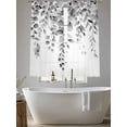 thumbnail image 5 of Grey Eucalyptus Sheer Curtains 63 Inch Length 2 Panels Set, Botanical Leaves Aesthetics Flowers Voile Window Treatment Rod Pocket Curtains Sheers Drapes for Bedroom/Living Room/Kitchen 52x"63"x2, 5 of 7