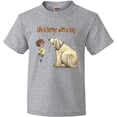 thumbnail image 3 of Inktastic Life is Better with a Dog Youth T-Shirt, 3 of 5