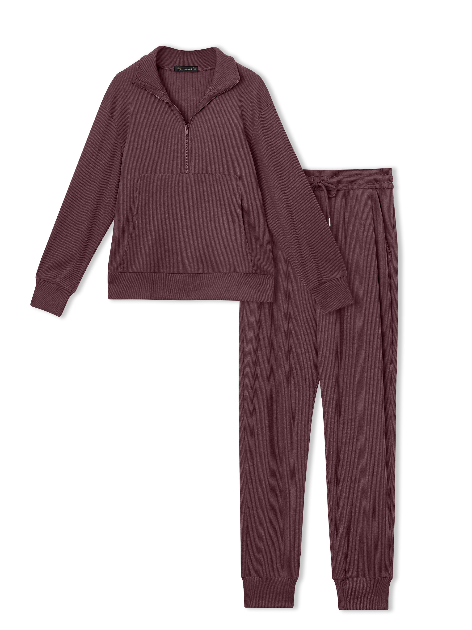 Fantaslook Women's Half Zip Sweatsuit 2-Piece Set photo 6