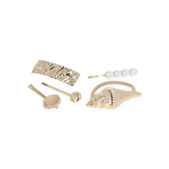 Time and Tru Women's Hair Clips and Hair Cuff Set, 5-Piece