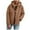 Brown, variant on Winter Coats for Women Style Oversize Zip Up Hooded Long Sleeve Coat With Pockets For Casual Outdoor Wear Comfort And Warmth In Cold Weather Fashion Outerwear Winter Jackets for Women