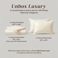 thumbnail image 3 of Loomsnest 100% Long Staple Cotton 400 Thread Count Sateen Sheet Set, Wrinkle Resistant, Deep Pocket, Fits up to 18", King, Ivory, 3 of 9