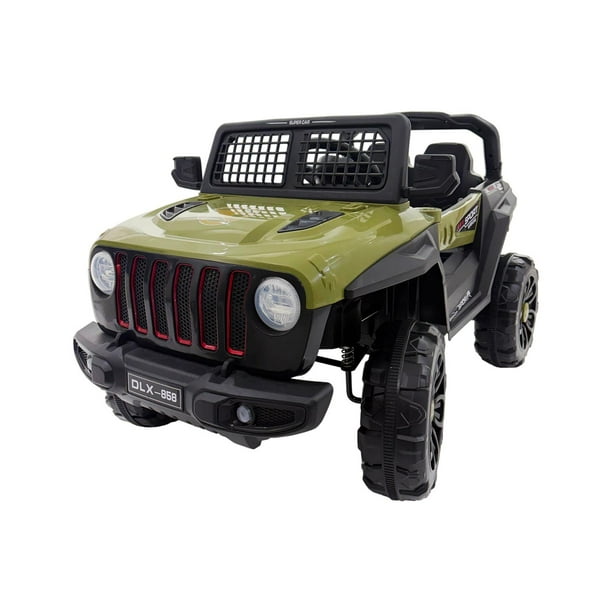 Camioneta Montable Eléctrica Para Niños Control Remoto verde