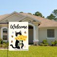 thumbnail image 2 of Welcome Cat With Daisies And Butterflies Garden Flag For Home Outdoor Garden Yard Decor 12x18 Inch, 2 of 5