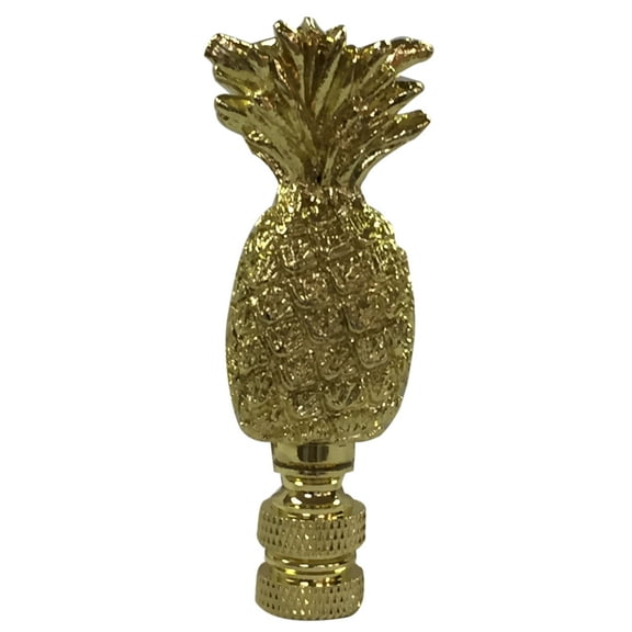 Royal Designs, Inc. Trendy Resort Pineapple Lamp Finial for Lamp Shade, F-5004PB-1, Polished Brass, Single