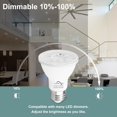 thumbnail image 3 of Bombillas LED LumStory PAR20, 7 W, 3000 K, luz blanca cálida regulable, paquete de 4, 3 of 8