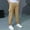 Khaki, variant on Cethrio Cotton Linen Pants for Boy, Casual School Elastic Waist Multi-pocket Cargo Pants Beige Size 10-12