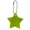thumbnail image 1 of Llavero con forma de estrella de PVC con logotipo de advertencia nocturna y reflector para montar en la mochila escolar, 1 of 6