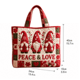 thumbnail image 2 of Women Large Capacity Christmas Handbag Gnome Floral Heart Pattern Quilted Tote Bag for Daily Shopping Weekend Trips and Travel, 2 of 6