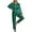 Dark Green, variant on DAKIMOE Silk Satin Pajamas Set Womens Christmas Pajamas Long Sleepwear Button Down 2 Piece Classic Soft Loungewear Pjs Set