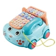 thumbnail image 4 of Juguete para teléfono de bebé, juguetes para tirar del teléfono de educación temprana, juguete para teléfono con luz para pequeños, bebés y Azul Sunnimix Juguetes telefónicos, 4 of 8
