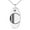 Silver, variant on Stainless Steel Letter C Initial Metro Retro Monogram Engraved Small Oval Charm Pendant Necklace