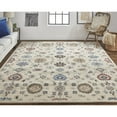 thumbnail image 3 of HomeRoots 4' X 6' Ivory And Blue Wool Floral Hand Tufted Area Rug, 3 of 10