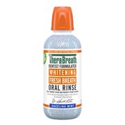 TheraBreath Whitening Alcohol-Free Mouthwash, Fresh Breath Mouthrinse, Dazzling Mint, 16 fl oz