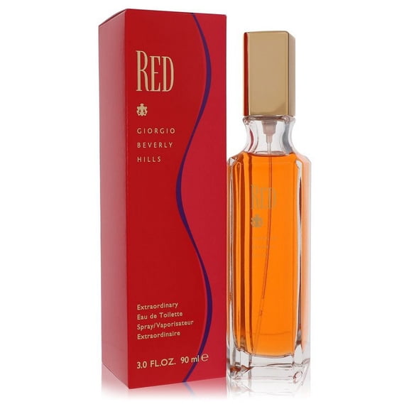 2 Pack of Red by Giorgio Beverly Hills Eau De Toilette Spray 3 oz For Women