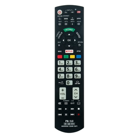 Winflike PN-1LC Replaced Remote Control Fit For Panasonic LCD LED 3D Smart 4K Ultra HD TV with Netflix and Viera Link