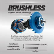 HART 20 Volts 4-Tool Brushless Combo Kit, (1) 2.0Ah and (1) 4.0Ah Lithium-Ion Battery