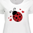 thumbnail image 4 of Inktastic Lady Bug and Hearts Women's Plus Size T-Shirt, 4 of 5