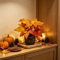 thumbnail image 5 of SLYNSHome Artificial Maple Leaf Mini Potted Plant, Realistic Faux Fall Harvest Decor for Thanksgiving, Woven Pot Table Centerpiece, Autumn Seasonal Home Ornament, 5 of 6