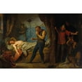 thumbnail image 3 of Wojciech Gerson 14x11 Black Modern Framed Museum Art Print Titled - Death of Przemysław (1881), 3 of 5