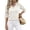 White, variant on Women's Knit Polo Sweater, Notch V-Neck 3/4 Sleeve Lightweight Pullover Pullover for Casual Office Commute & Dating, Blue, S