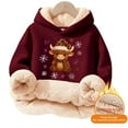 thumbnail image 4 of Girl's Bear Graphic Hoodies Cartoon Long Sleeve Hooded Sweatshirt Cute Pullovers Tops RD2 7 Y-8 Y, 4 of 5