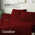 thumbnail image 3 of SGI Bedding 1000 TC Egyptian Cotton Bed Sheet Set - Twin Size Sheets 1000 Count Sheets for Twin Size Bed - Soft, Durable Sheets Cotton Sheets in 1000 TC 15" Deep Burgundy, 3 of 7
