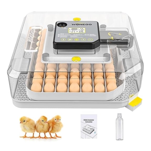 Incubators for Hatching Eggs, Egg Incubator with Automatic Egg Turning and Humidity Control, Incubator for Chicken Eggs with Temperature Control, Egg Candler, External Water Bottle Refill