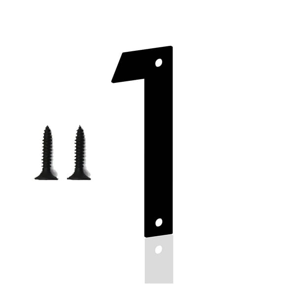 4 Inch Metal House Numbers Letters, Black House Address Outdoor Mailbox Numbers, Modern Metal Address Number Letter for Homes, Apartments, Farms, Outside (1)