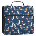 thumbnail image 5 of FORMRS Zipper Binder with Shoulder Strap 2-inch Ring 500 Sheet Capacity File Bag, Blue Cartoon Birds Pattern, 5 of 5