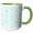 Green/White, variant on 3drose, Prima Damask Pattern in Light Teal on White., 11oz Magic Transforming Mug