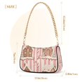 thumbnail image 3 of FORMRS Womens Shoulder Bag with Chain Strap Clutch Purse Cute Tote Handbag, Pink Candy House, 3 of 7